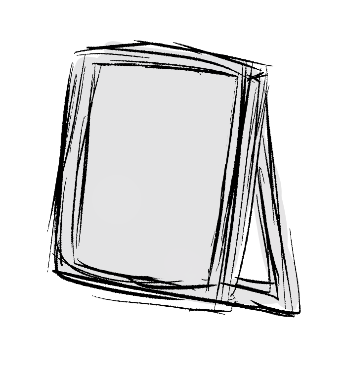 early concept art for game's mirror object